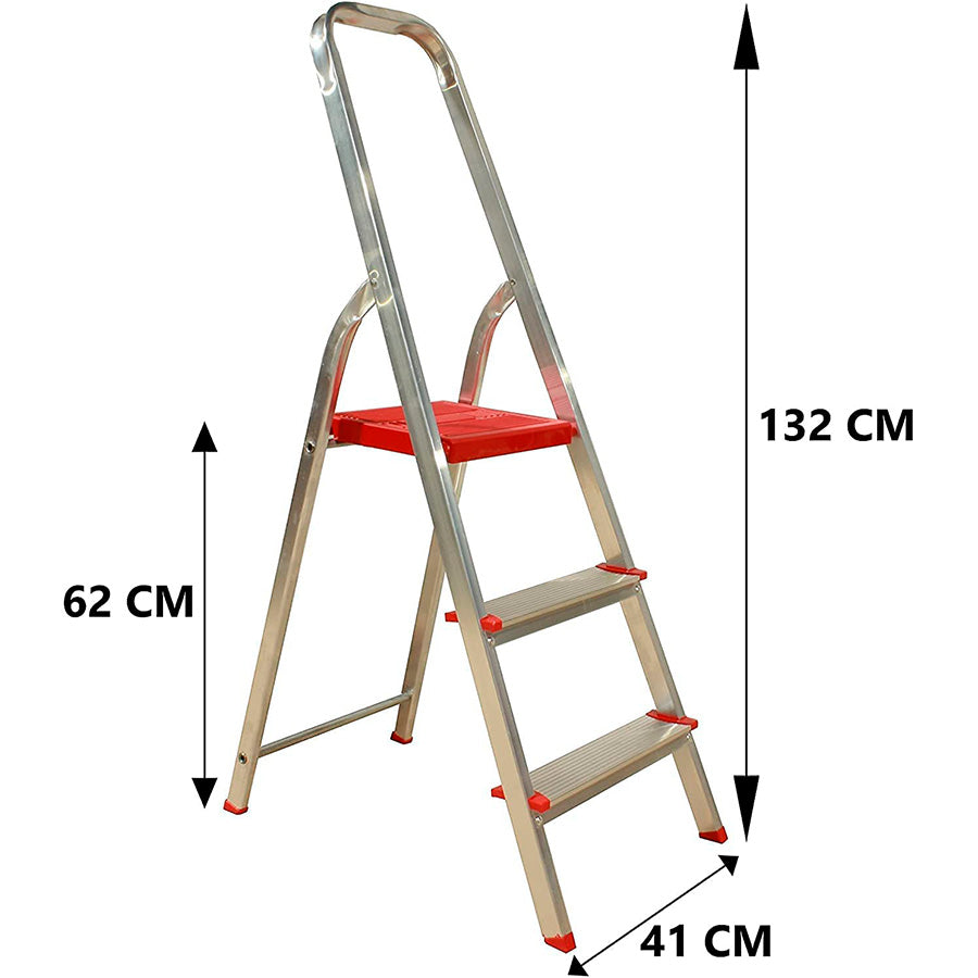 Escalera de 3 peldaños Plegables de Aluminio – BRICOMIRAS