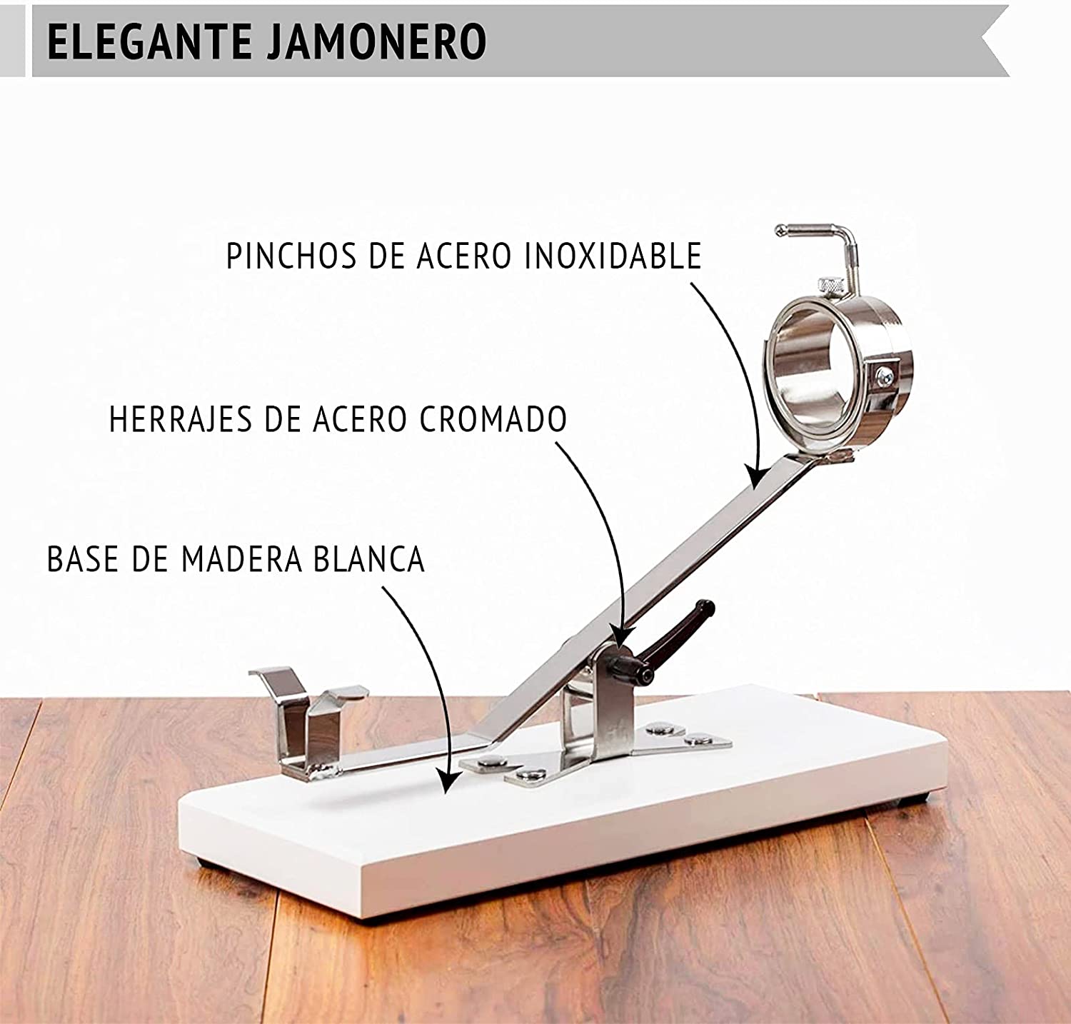 Jamonero Modelo Pinza - Práctico Y Fácil De Usar Para Sujetar Jamones