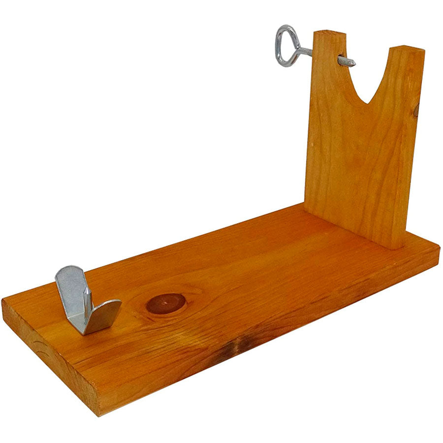 Jamonero Barato Banquetas de madera color Miel y acero inoxidable