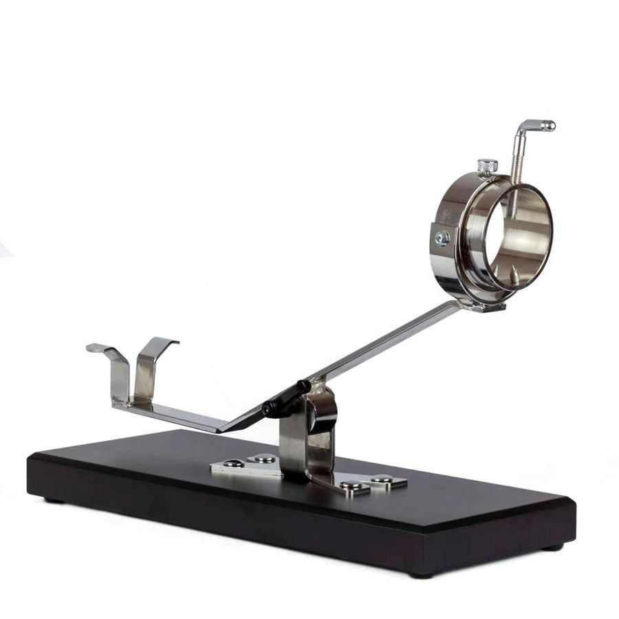 Jamonero profesional Pata Negra A9 de Bricomiras fabricado en madera y acero inoxidable con base de color negra, el jamonero con balancín profesional.