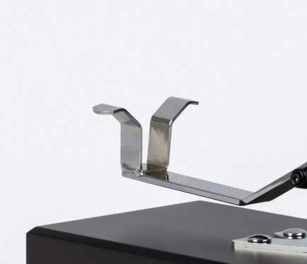 Jamonero de acero y madera nogal giratorio y basculante o balancín profesional agarre en forma de V