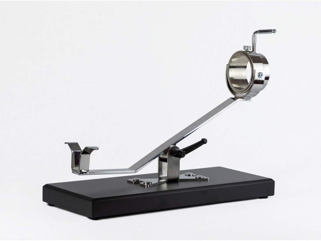 Jamonero de acero y madera nogal giratorio y basculante o balancín profesional