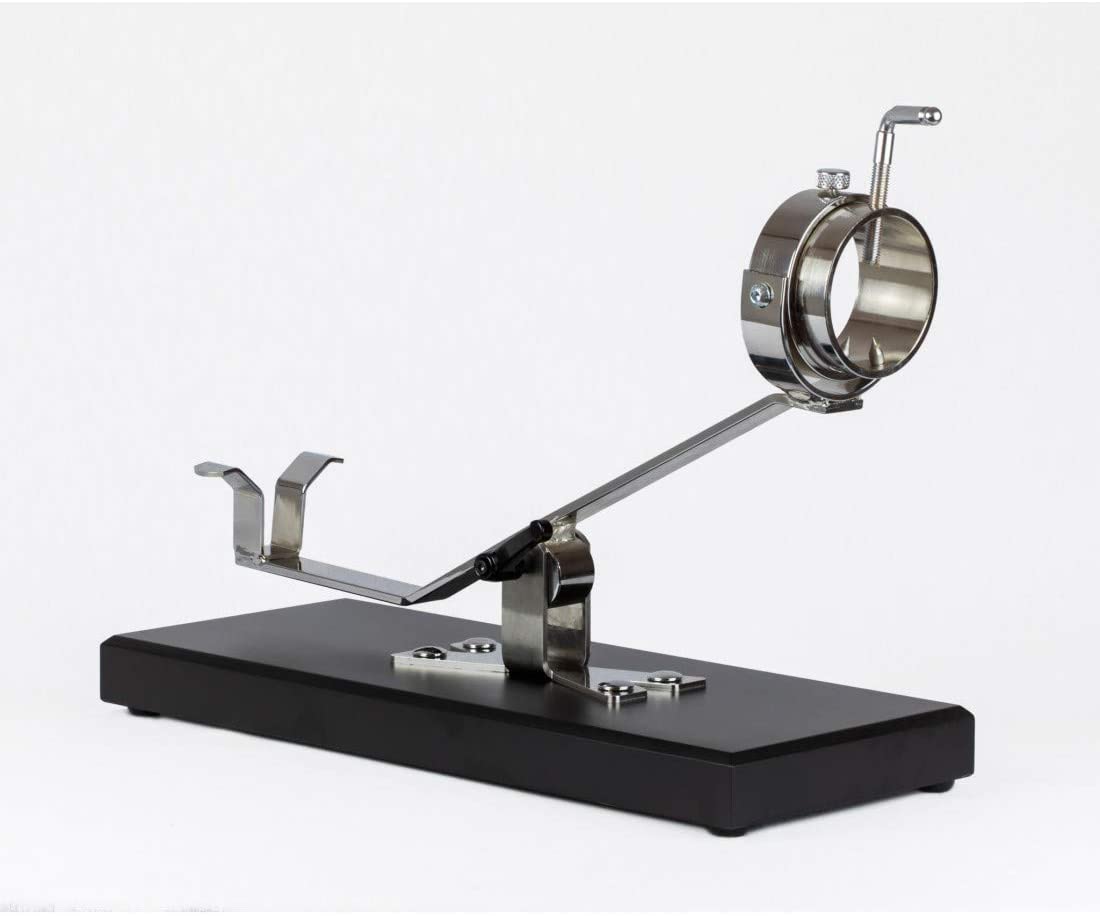 Soporte jamonero de acero y madera nogal giratorio y basculante o balancín profesional