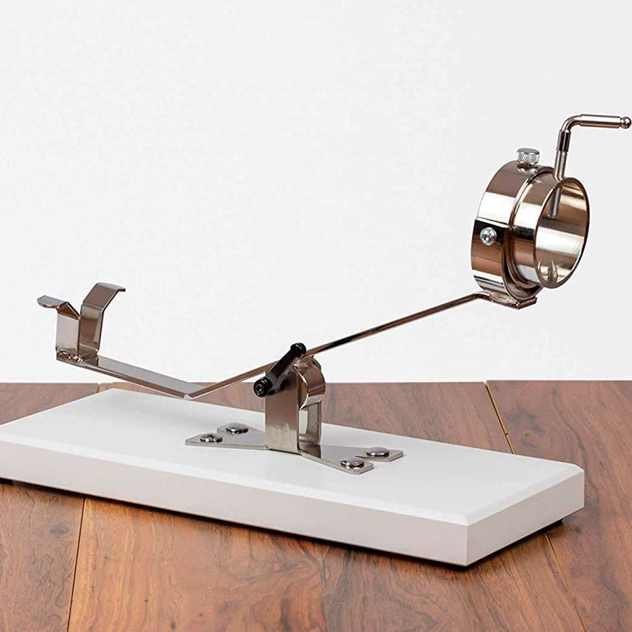 Estructura de acero inoxidable del jamonero profesional Bricomiras Pata Negra A9.