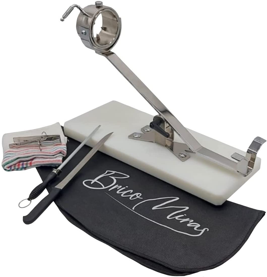 Jamonero profesional bricomiras color blanco y acero